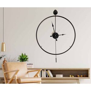 Imagine Ceas de perete, Mclock-00102, Metal, Lățime: 58 cm Înălțime: 80 cm Adâncime: 7 cm, Negru