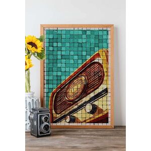 Imagine Tablou decorativ, Popmosaıc9, Lemn masiv, MDF, Multicolor