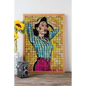 Imagine Tablou decorativ, Popmosaıc14, Lemn masiv, MDF, Multicolor