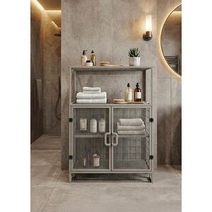 Imagine Dulap multifunctional, Hanah Home, Kron, 68.5x91.5x33 cm, Metal, Gri