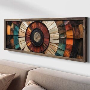 Imagine Tablou decorativ, LAC008-150, MDF, Lemn masiv, Multicolor