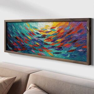 Imagine Tablou decorativ, LAC167-150, MDF, Lemn masiv, Multicolor