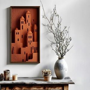 Imagine Tablou decorativ, MUS001, MDF, Lemn masiv, Multicolor
