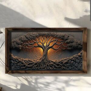 Imagine Tablou decorativ, MUS008, MDF, Lemn masiv, Multicolor