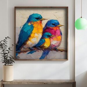 Imagine Tablou decorativ, DOS060-33, MDF, Lemn masiv, Multicolor