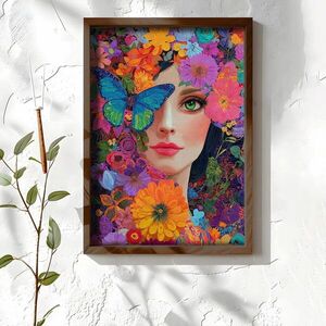 Imagine Tablou decorativ, NAL023-70, MDF, Lemn masiv, Multicolor