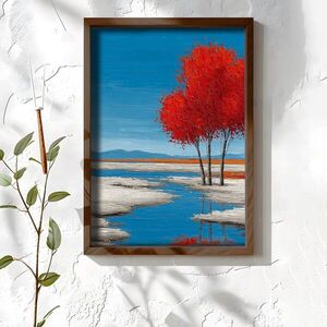Imagine Tablou decorativ, NAL026-46, MDF, Lemn masiv, Multicolor