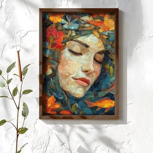 Imagine Tablou decorativ, NAL123-70, MDF, Lemn masiv, Multicolor