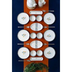 Imagine Set de mic dejun, Hermia, 858CMR1118, Portelan, Platou: 20 cm (6 bucăți), Multicolor