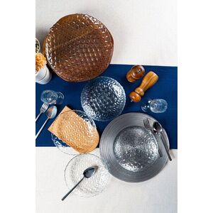 Imagine Set platouri servire desert, Hermia, 858CMR1903, Sticla, Farfurie de servire: 25 cm (1 bucată), Transparent