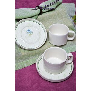 Imagine Set pentru ceai, Hermia, 858CMR2101, Portelan, Farfurie: 14 cm (2 bucăți), Multicolor