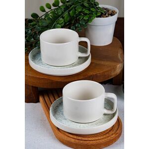 Imagine Set pentru ceai, Hermia, 858CMR2104, Portelan, Farfurie: 14 cm (2 bucăți), Multicolor