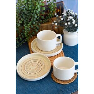 Imagine Set pentru ceai, Hermia, 858CMR2107, Portelan, Farfurie: 14 cm (2 bucăți), Multicolor