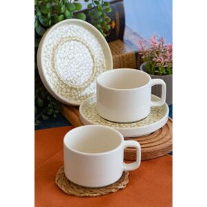 Imagine Set pentru ceai, Hermia, 858CMR2111, Portelan, Farfurie: 14 cm (2 bucăți), Multicolor