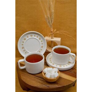 Imagine Set pentru ceai, Hermia, 858CMR2112, Portelan, Farfurie: 14 cm (2 bucăți), Multicolor
