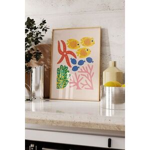 Imagine Tablou decorativ, 109513, Lemn masiv, Sticla PVC, Multicolor