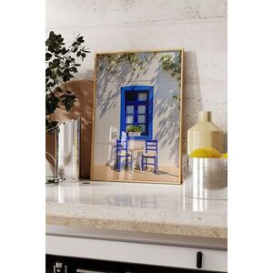 Imagine Tablou decorativ, 109528, Lemn masiv, Sticla PVC, Multicolor