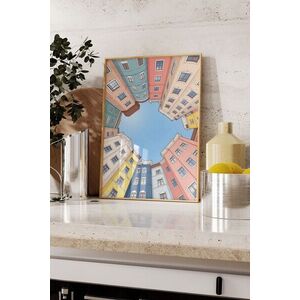 Imagine Tablou decorativ, 109535, Lemn masiv, Sticla PVC, Multicolor