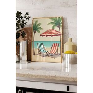 Imagine Tablou decorativ, 109542, Lemn masiv, Sticla PVC, Multicolor