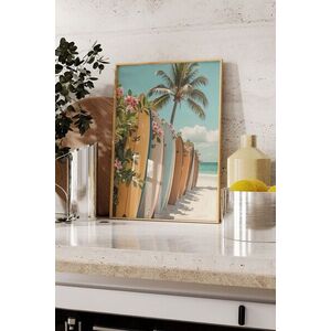 Imagine Tablou decorativ, 109548, Lemn masiv, Sticla PVC, Multicolor