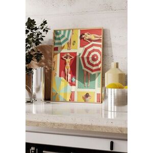 Imagine Tablou decorativ, 109637, Lemn masiv, Sticla PVC, Multicolor