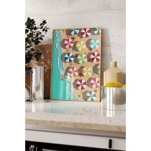 Imagine Tablou decorativ, 109639, Lemn masiv, Sticla PVC, Multicolor