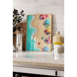 Imagine Tablou decorativ, 109640, Lemn masiv, Sticla PVC, Multicolor