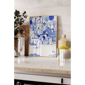 Imagine Tablou decorativ, 109724, Lemn masiv, Sticla PVC, Multicolor