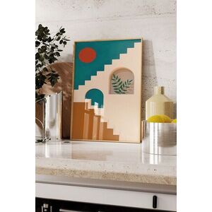 Imagine Tablou decorativ, 109727, Lemn masiv, Sticla PVC, Multicolor