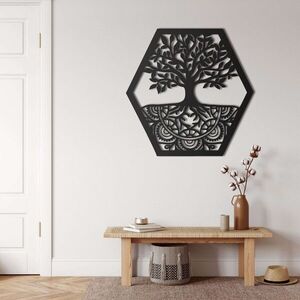Imagine Decoratiune de perete, 5193, Metal, Dimensiune: 58 x 61 cm, Negru