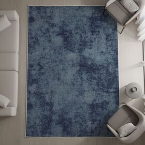 Imagine Covor, Exfab210, 100x150 cm, Poliester, Gri/Albastru Marin