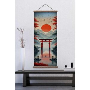 Imagine Tablou decorativ, ARTJPNPSTRDK16, Lemn masiv, Pictura pe canvas, Multicolor