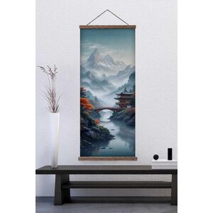 Imagine Tablou decorativ, ARTJPNPSTRDK22, Lemn masiv, Pictura pe canvas, Multicolor