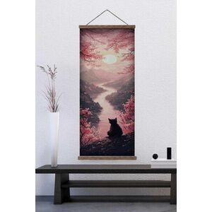Imagine Tablou decorativ, ARTJPNPSTRDK23, Lemn masiv, Pictura pe canvas, Multicolor
