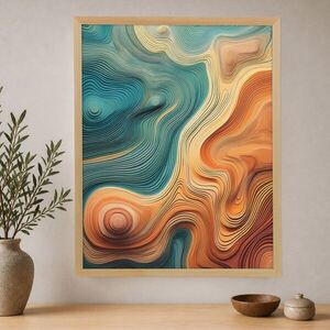 Imagine Tablou decorativ, Cc-D-Ah-1001 70 x 95, Canvas, Cadru: 100% LEMN (Grosime: 18 mm), Multicolor