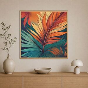 Imagine Tablou decorativ, Cc-K-Ah-1002, Canvas, Cadru: 100% LEMN (Grosime: 18 mm), Multicolor