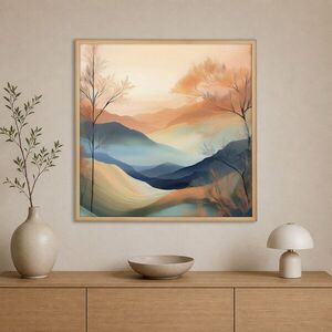 Imagine Tablou decorativ, Cc-K-Ah-1003, Canvas, Cadru: 100% LEMN (Grosime: 18 mm), Multicolor