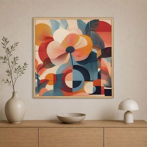 Imagine Tablou decorativ, Cc-K-Ah-1005, Canvas, Cadru: 100% LEMN (Grosime: 18 mm), Multicolor