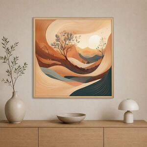 Imagine Tablou decorativ, Cc-K-Ah-1006, Canvas, Cadru: 100% LEMN (Grosime: 18 mm), Multicolor