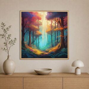 Imagine Tablou decorativ, Cc-K-Ah-1009, Canvas, Cadru: 100% LEMN (Grosime: 18 mm), Multicolor