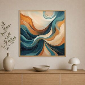 Imagine Tablou decorativ, Cc-K-Ah-1011, Canvas, Cadru: 100% LEMN (Grosime: 18 mm), Multicolor