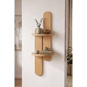 Imagine Raft de perete, Hanah Home, Artmtkwll4, 26x80x13 cm, MDF, Stejar