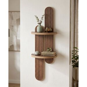 Imagine Raft de perete, Hanah Home, Artmtkwll4, 26x80x13 cm, MDF, Wenge