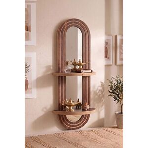 Imagine Raft de perete, Hanah Home, Artmtkwll6, 26x70x13 cm, MDF, Wenge
