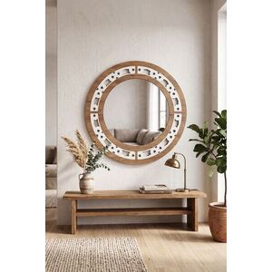 Imagine Oglinda decorativa, Hanah Home, Artmtkwll7, MDF, Wenge