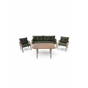 Imagine Set mobilier de gradina, Hanah Home, 3+1+1, Metal, Verde