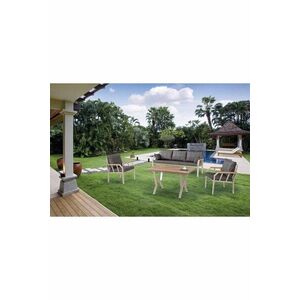 Imagine Set mobilier de gradina, Hanah Home, Nergiz 3+1+1, Metal, Maro