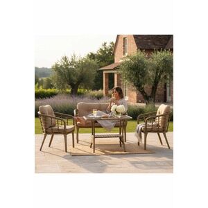 Imagine Set mobilier de gradina, Hanah Home, Manolya, ALUMINIU, Bej