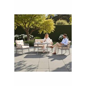 Imagine Set mobilier de gradina, Hanah Home, Fiori, ALUMINIU, Crem