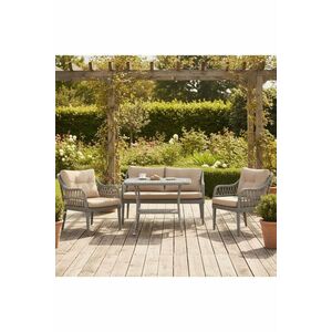 Imagine Set mobilier de gradina, Hanah Home, Fiori, ALUMINIU, Bej